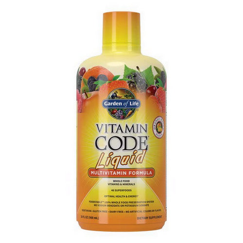 Garden of Life, Vitamin Code Multivitamin Orange Mango Liquid, Liquid Multi, 30 Oz