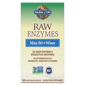 Garden of Life, RAW Enzymes Men, 50 & Wiser 90 caps