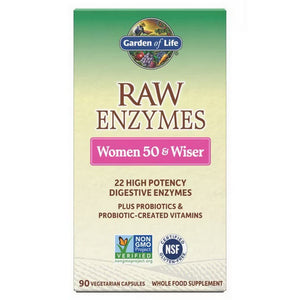 Garden of Life, RAW Enzymes Women, 50 & Wiser 90 caps
