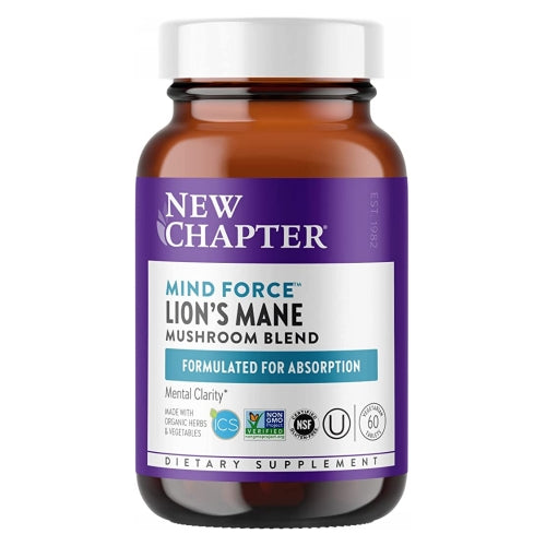 New Chapter, Mind Force Lion's Mane Mushroom Blend, 48 Veg Tabs