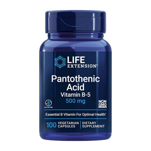 Life Extension, Pantothenic Acid Vitamin B5, 500 MG, 100 V caps