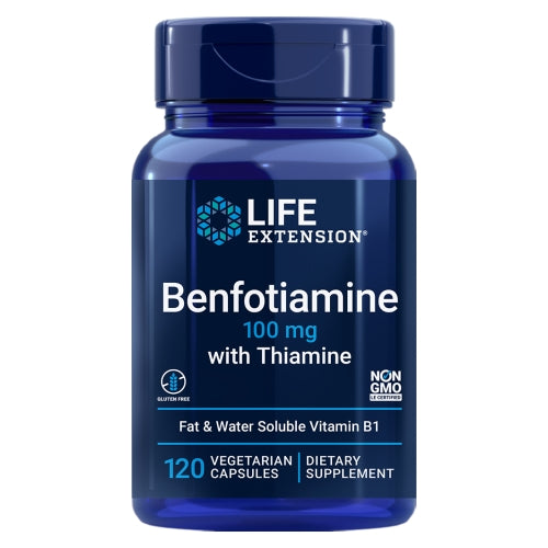 Life Extension, Benfotiamine with Thiamine, 100 Mg, 120 Veg Caps