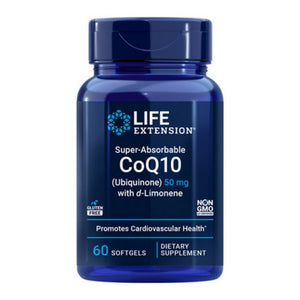 Life Extension, Super-Absorbable CoQ10, 50 mg, With D-Limonene 60 softgels