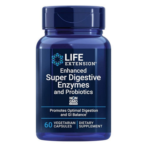 Life Extension, Enhanced Super Digestive Enzymes And Probiotics, 60 Veg Caps