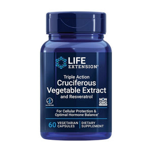Life Extension, Triple Action Cruciferous Vegetable Extract And Resveratrol, 60 Veg Caps