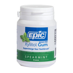 Epic Dental, Xylitol Gum Spearmint, 50 Pieces
