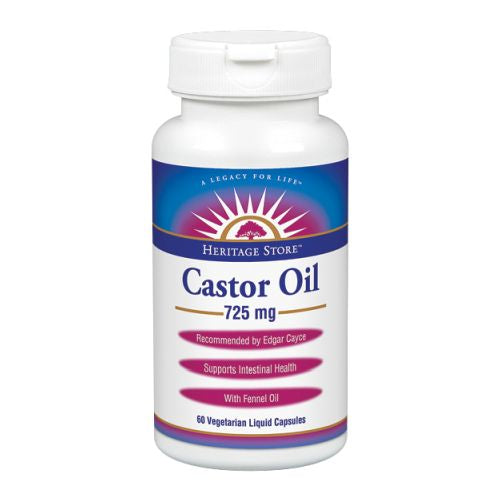 Heritage Store, Castor Oil, 725 Mg, 60 Veg Caps