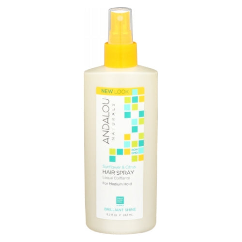 Andalou Naturals, Hair Spray Brilliant Shine For Medium Hold Sunflower And Citrus, 8.2 Oz