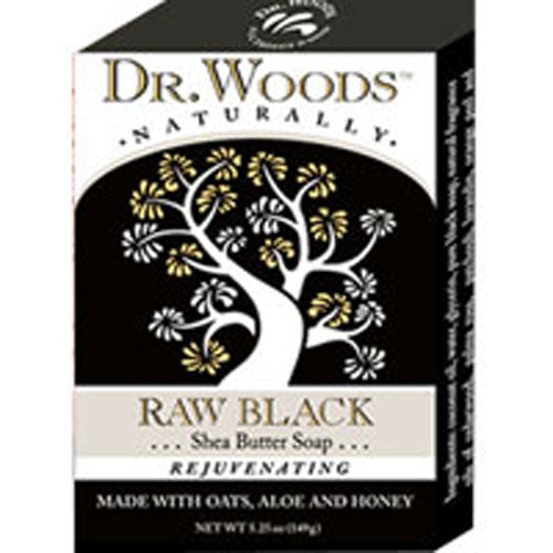 Dr.Woods Products, Naturally Bar Soap Exfoliating Raw Black, 5.25 Oz