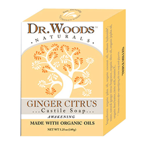 Dr.Woods Products, Naturally Bar Soap Moisturizing Ginger Citrus, 5.25 Oz