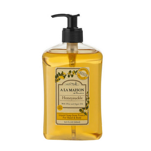 A La Maison, Liquid Soap For Hand And Body Honeysuckle, Honey Suckle, 16.9 Oz