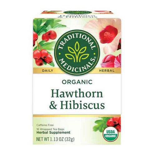 Traditional Medicinals, Organic Hawthorn And Hibiscus Tea, 16 Bags