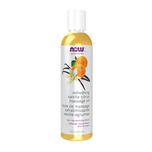 Now Foods, Refreshing Vanilla Citrus Massage Oil, 8 fl. Oz