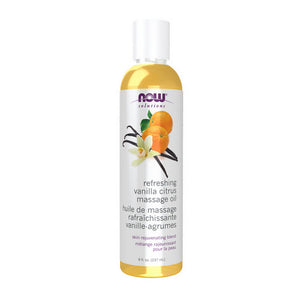 Now Foods, Refreshing Vanilla Citrus Massage Oil, 8 fl. Oz