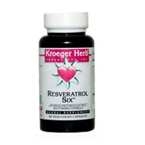 Kroeger Herb, Resveratrol Six, 60 Veg Caps