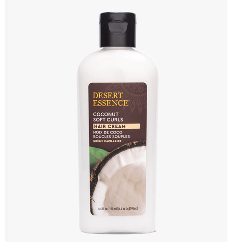 Desert Essence, Soft Curls Hair Cream Coconut, 6.4 Oz
