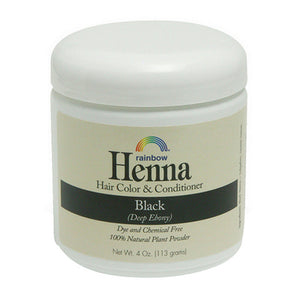 Rainbow Research, Henna Hair Color And Conditioner Black Deep Ebony, 4 Oz