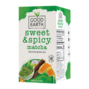Good Earth Teas, Green Tea Matcha Sweet And Spicy, 18 Bags