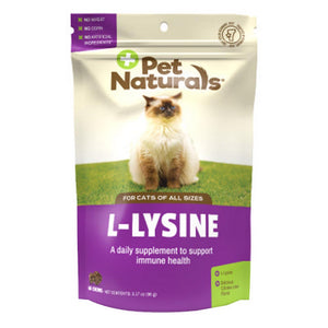 Pet Naturals of Vermont, L-Lysine For Cats All Sizes Chicken Liver, 60 chews