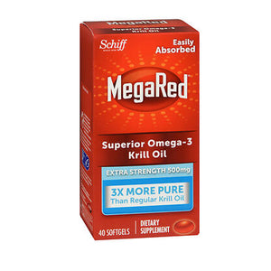 Schiff, Megared Omega-3 Krill Oil Softgels Extra Strength, 500 mg, 45 Count