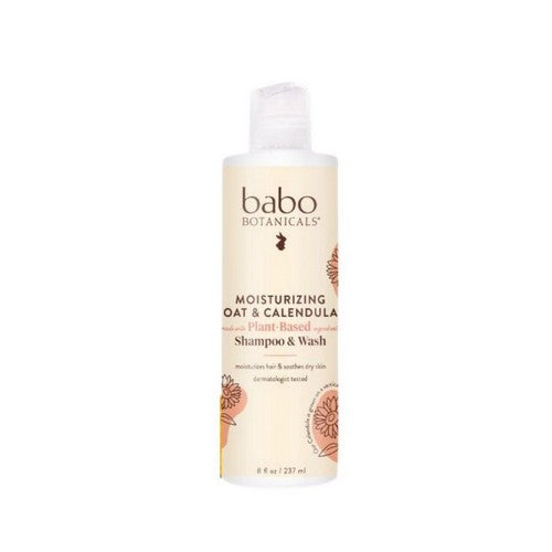 Babo Botanicals, Moisturizing Shampoo And Wash Oat And Calendula, 8 Oz