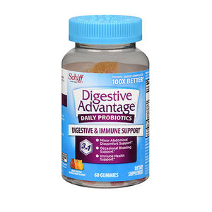 Schiff, Advantage Daily Probiotics 3 In 1 Gummies Natural Fruit, 60 Count