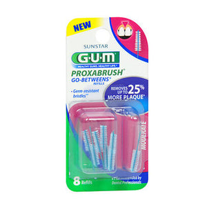 Gum, Proxabrush Go-Betweens Refills Moderate, 8 Count