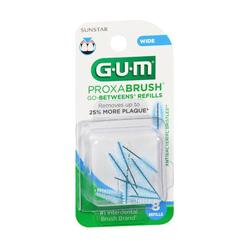 Gum, Proxabrush Go-Betweens Refills Wide, 8 Count