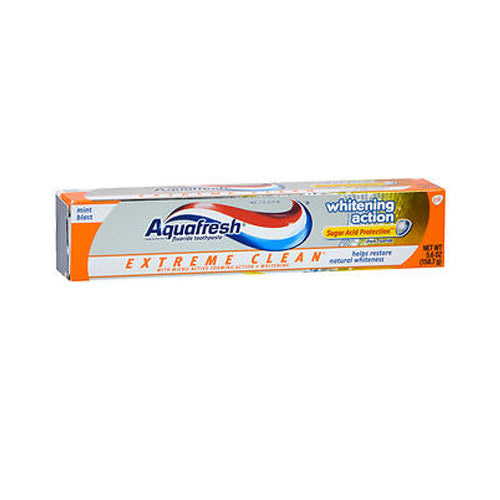 Aquafresh, Whitening Action Extreme Clean Fluoride Toothpaste Mint Blast, 5.6 Oz