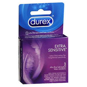 Durex, Extra Sensitive Thin Latex Condoms Regular Fit, 3 Count