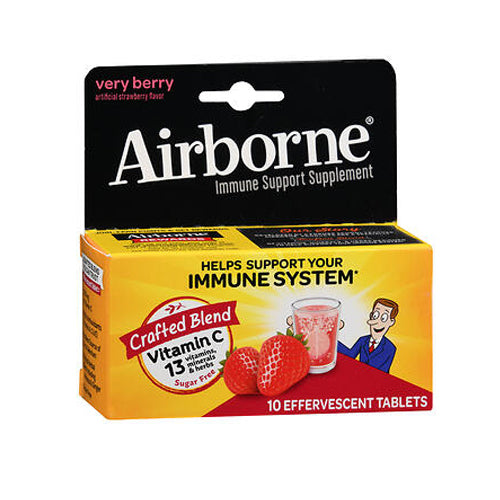 Airborne, Immune Support Effervescent Very Berry, 10 Tabs