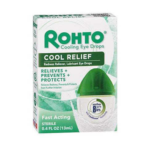 Rohto, Cooling Eye Drops Cool Relief, 0.4 Oz