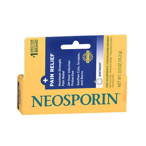 Neosporin, Plus Pain Relief Ointment Maximum Strength, 0.5 Oz