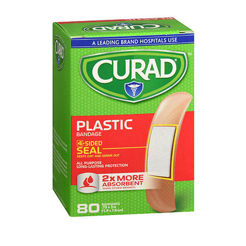 Curad, Plastic Bandages 0.75 X 3 Inches, 80 Each
