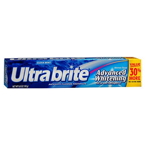 Colgate, Ultra Brite Advanced Whitening Fluoride Toothpaste, 6 oz