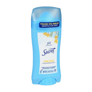 Secret, Antiperspirant Deodorant Invisible Solid Spring Breeze, 2.6 Oz