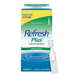 Refresh, Plus Lubricant Eye Drops Original Strength, 70 Count