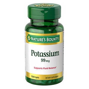 Nature's Bounty, Potassium, 99 mg, 100 Caplets