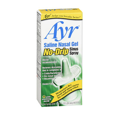 Ayr, Saline Nasal Gel - No-Drip Sinus Spray, 0.75 Oz
