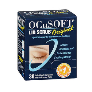 Ocusoft, Lid Scrub Original Eyelid Cleanser Pre-Moistened Pads, 30 Count