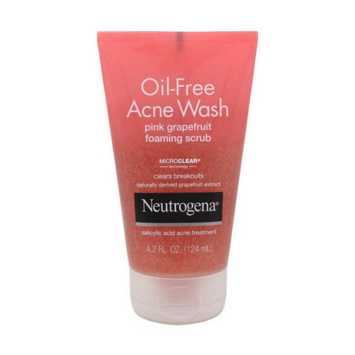 Neutrogena, Oil-Free Acne Wash Foaming Scrub Pink Grapefruit, 4.2 Oz