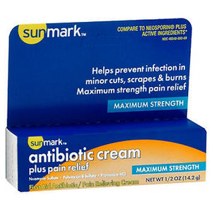 Sunmark, Antibiotic Cream Plus Pain Relief, 0.5 Oz