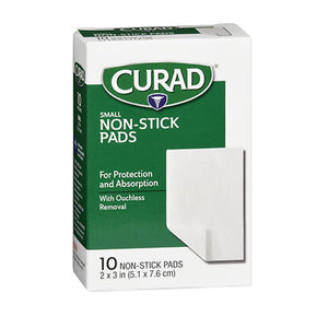 Curad, Non-Stick Pads Small, 10 Count