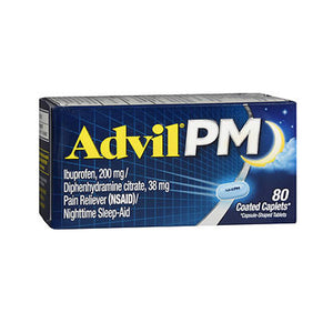 Advil, Pm Pain Reliever Nighttime Sleep-Aid Coated, 80 Caplets