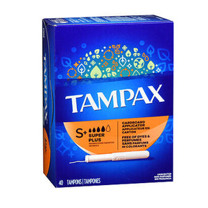 Tampax, Tampons Super Plus Absorbency Unscented, 40 Count
