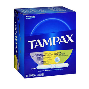 Tampax, Tampons Multipax Flushable Applicator Regular Super Lites, 40 each
