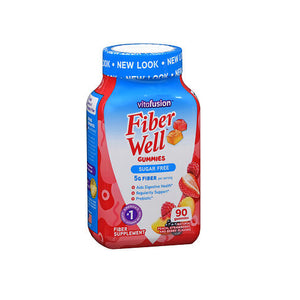 Vitafusion, Fiber Well Gummy Natural Peach Strawberry And Berry, 90 Gummies