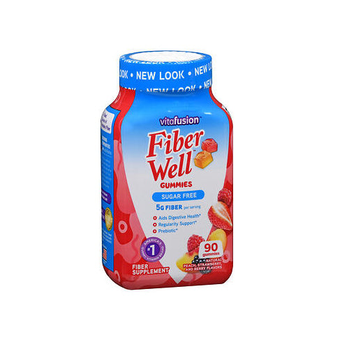 Vitafusion, Fiber Well Gummy Natural Peach Strawberry And Berry, 90 Gummies