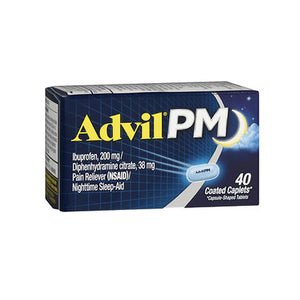 Advil, Pm Pain Reliever Nighttime Sleep-Aid Coated, 40 Caplets