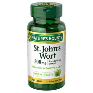 Nature's Bounty, Nature's Bounty St. Johns Wort Herbal Supplement, 300 mg, 100 caps